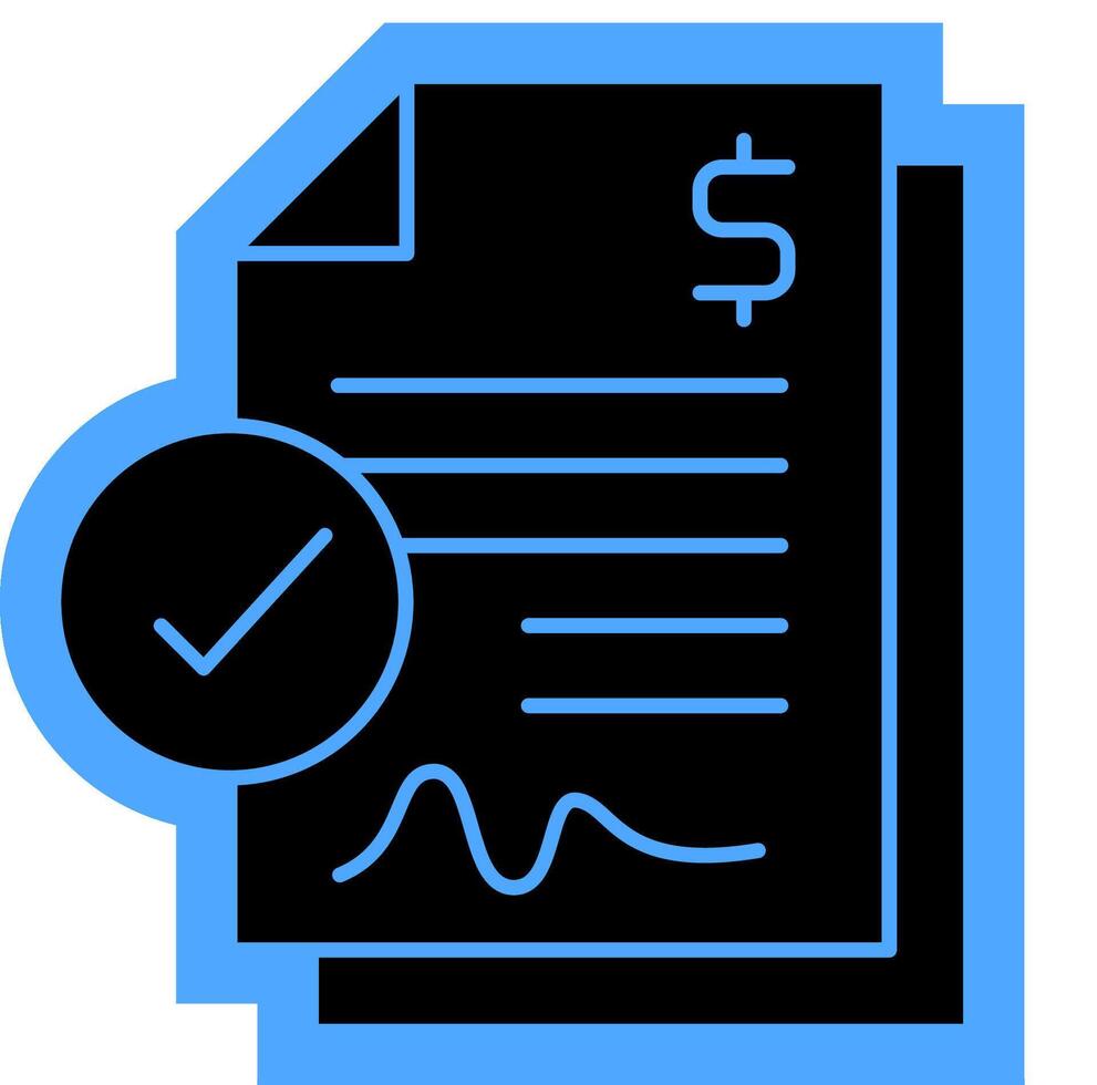 business proposal confirmation solid colour icon vector