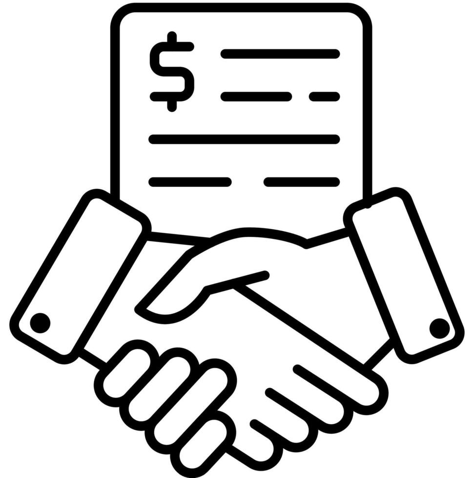 business proposal partnership outline icon vector