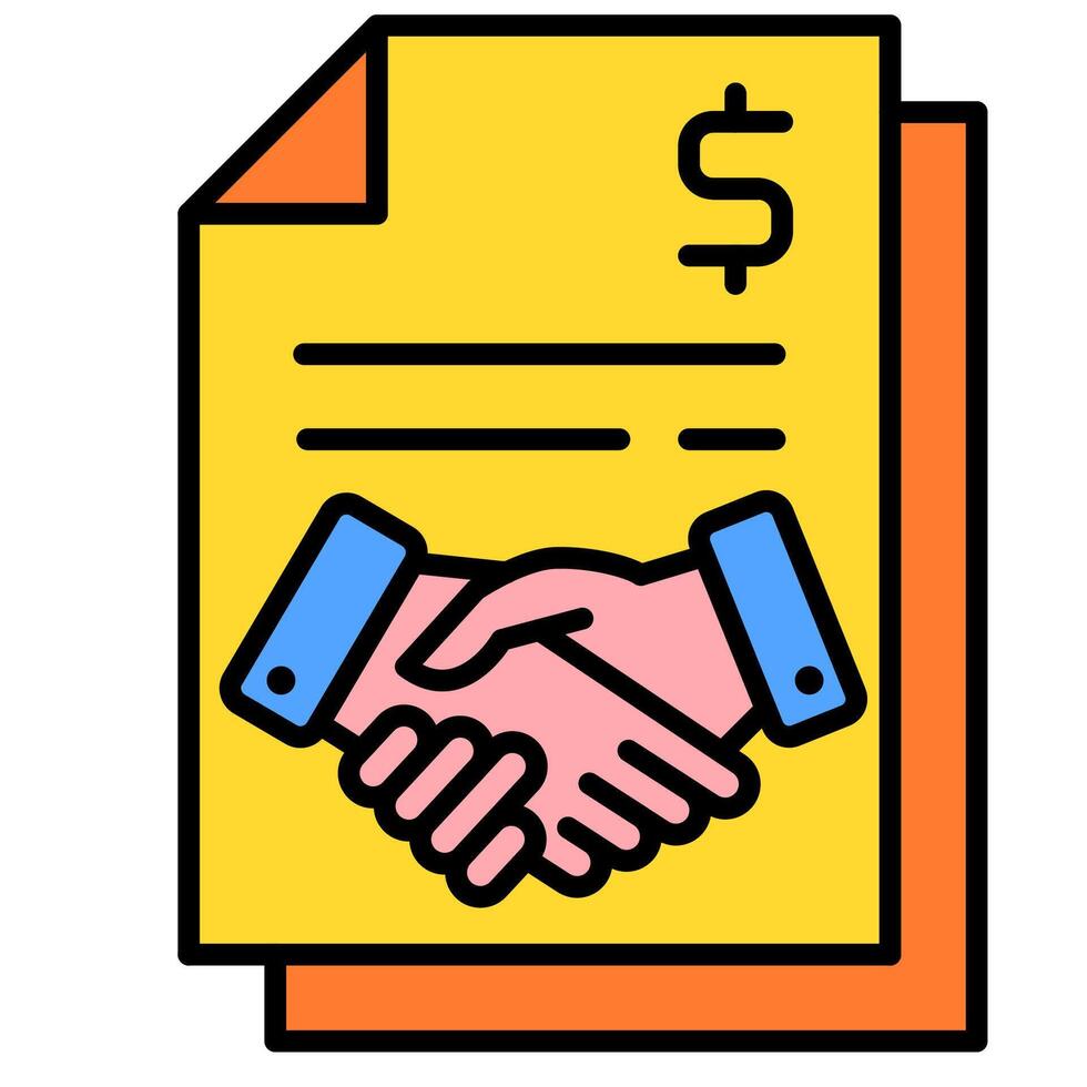illustration of business partnership proposal vector
