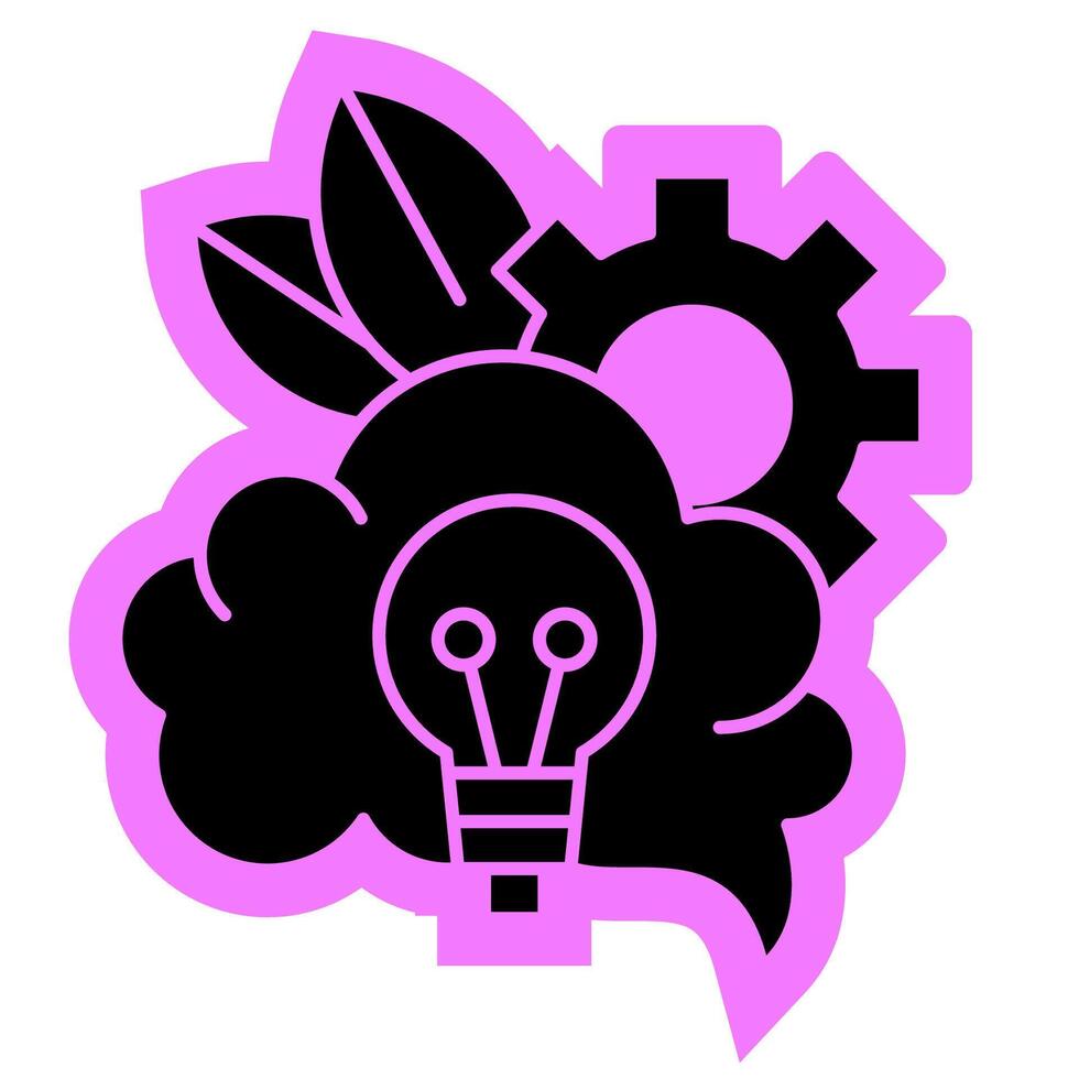 artificial intelligence development solid colour icon vector