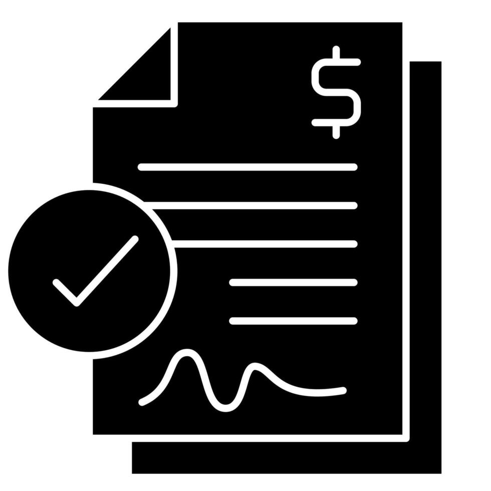 business proposal confirmation solid icon vector