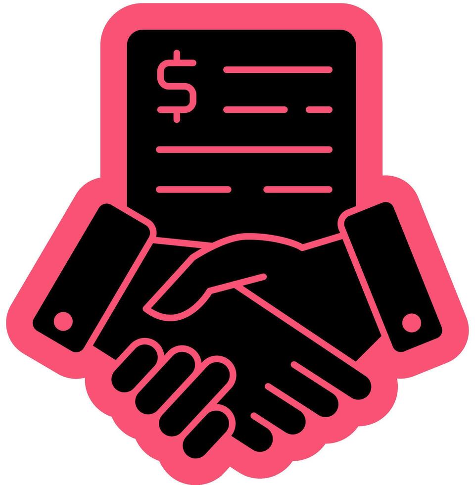business proposal partnership solid colour icon vector