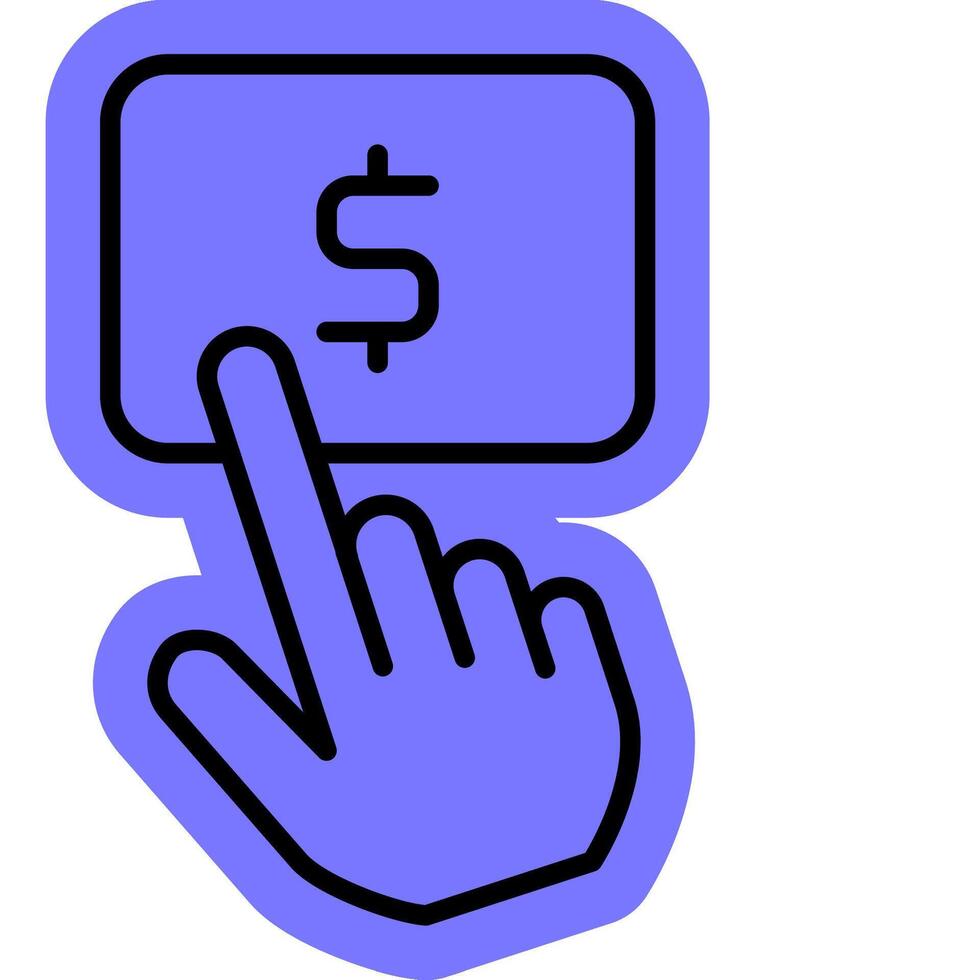 click to subscribe outline colour icon vector