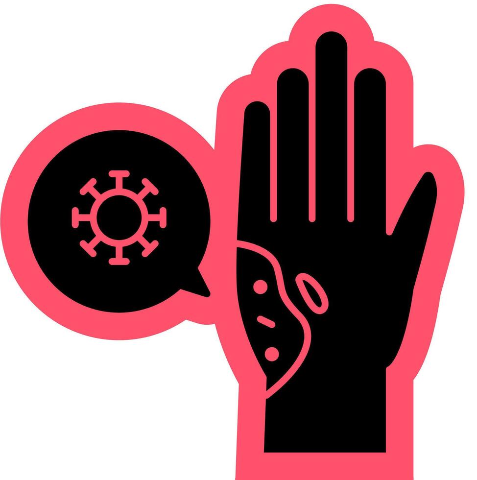 Infection diagnosis virus solid colour icon vector