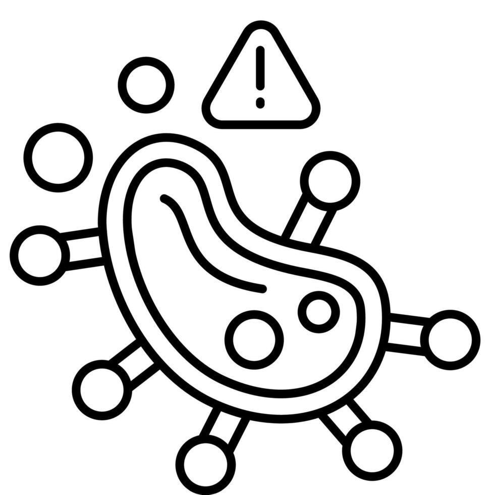 Infection virus alert outline icon vector