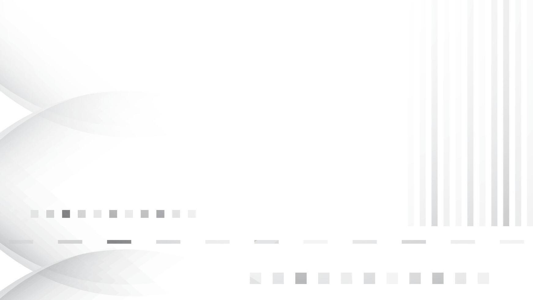 Abstract geometric white and gray color background with curve lines and rectangle shape. illustration. vector