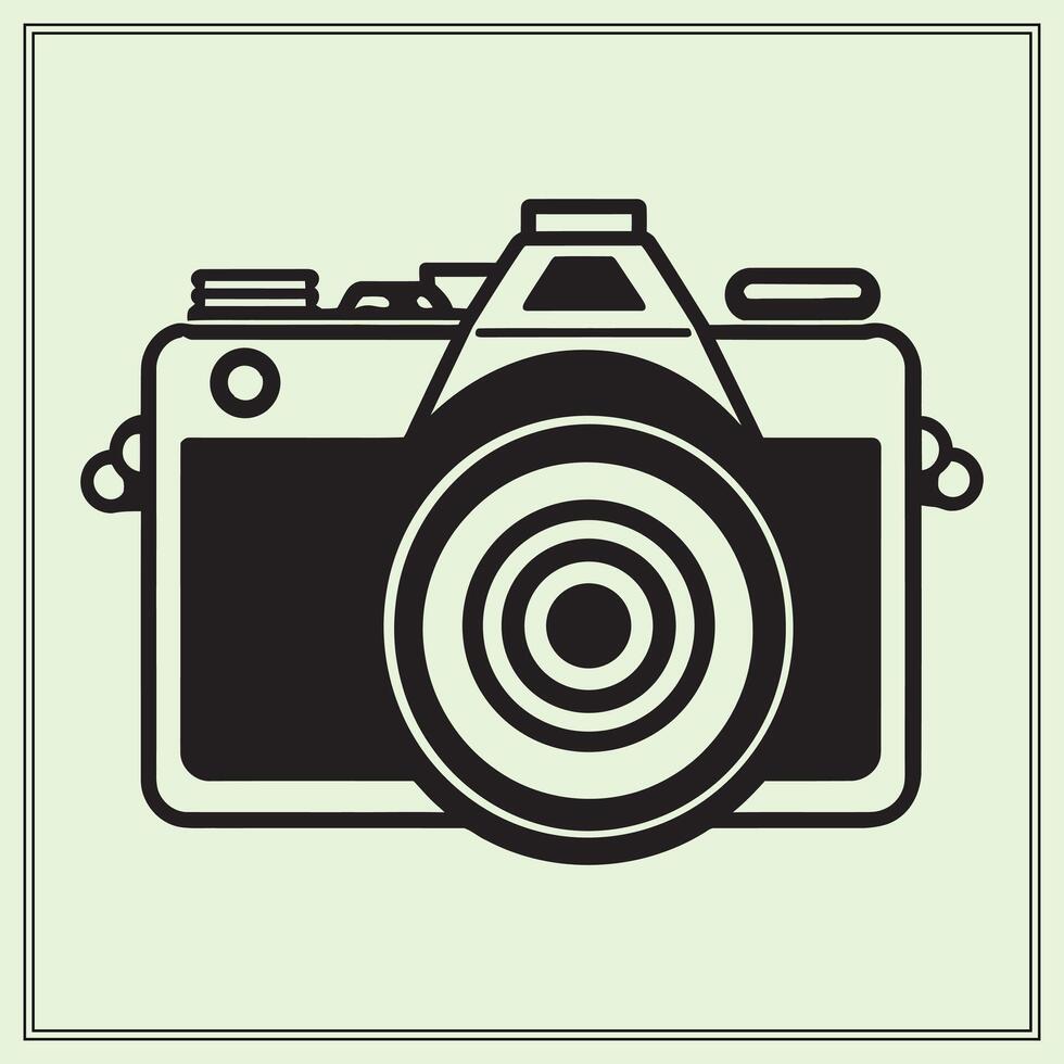 Silhouette of Camera, Lens vector