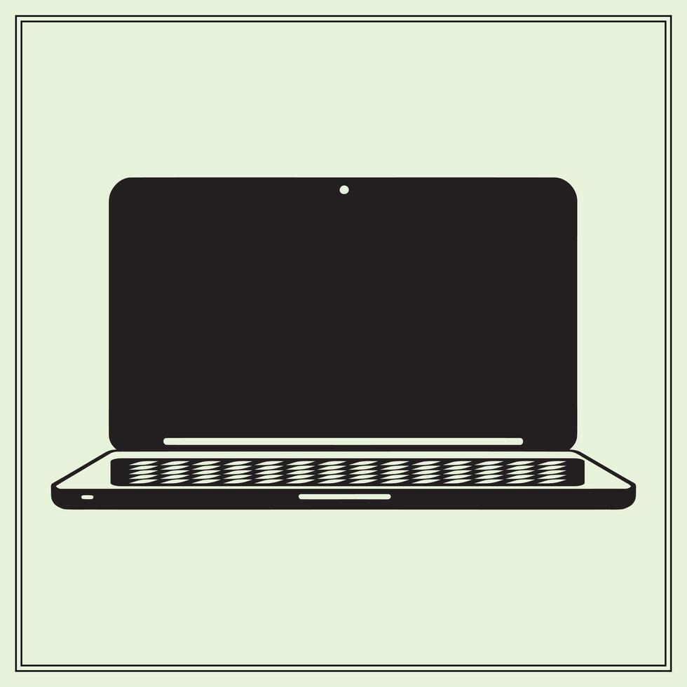 Silhouette of Computer, Device vector