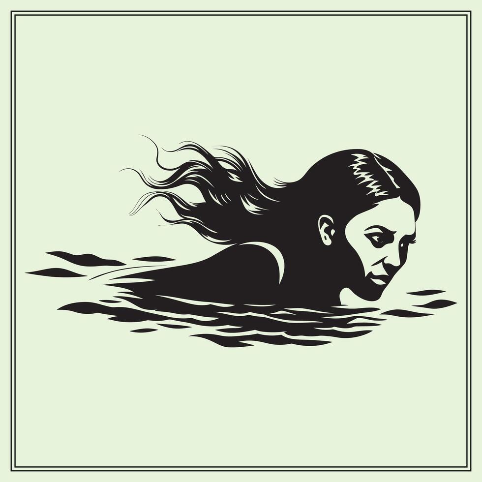 Diving Silhouette, Water Splash vector
