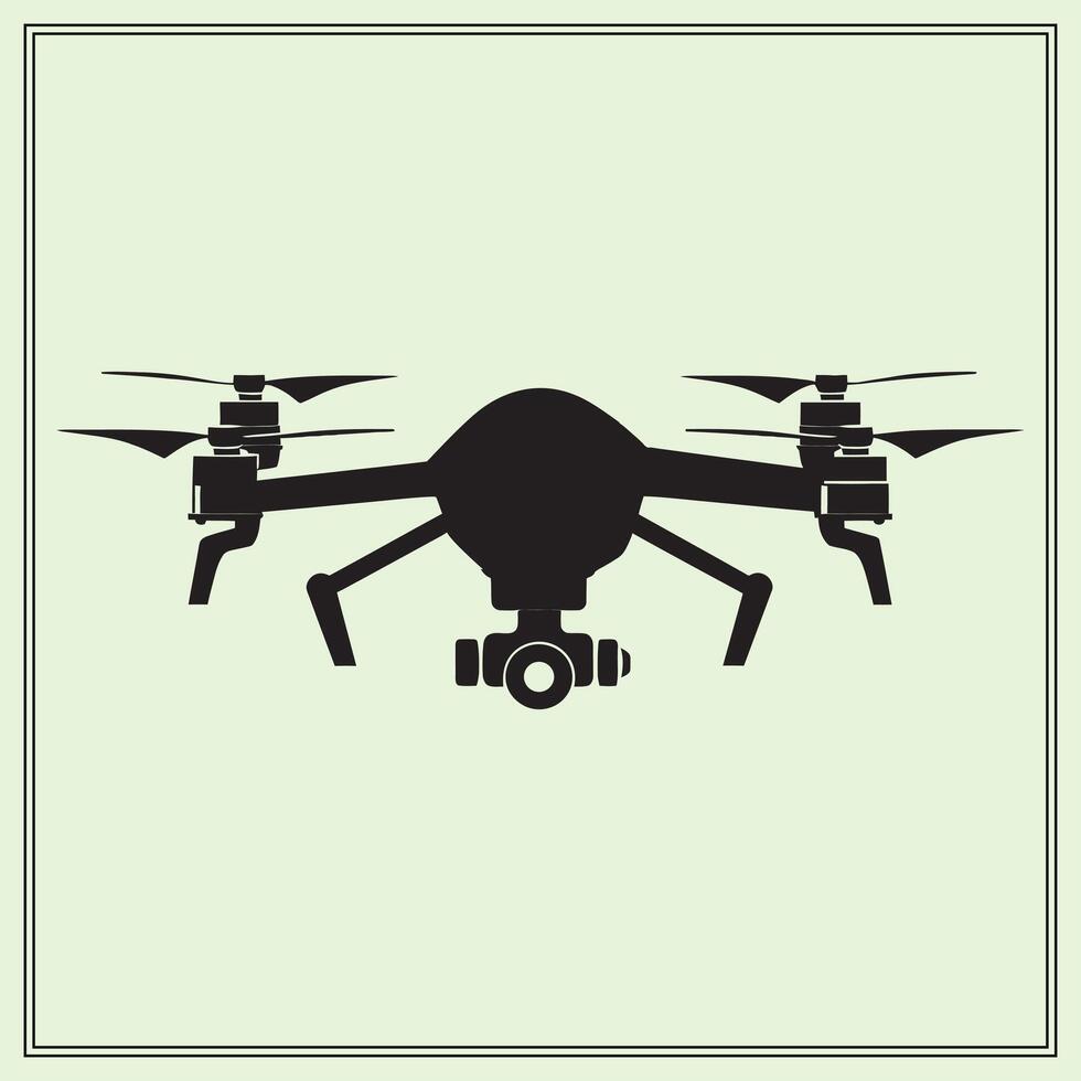 Silhouette of Drone, Airborne vector