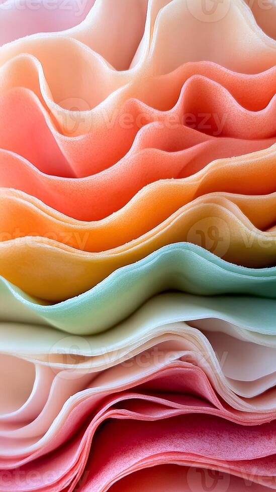 Colorful Wavy Fabric Layers for Textiles and Backgrounds photo