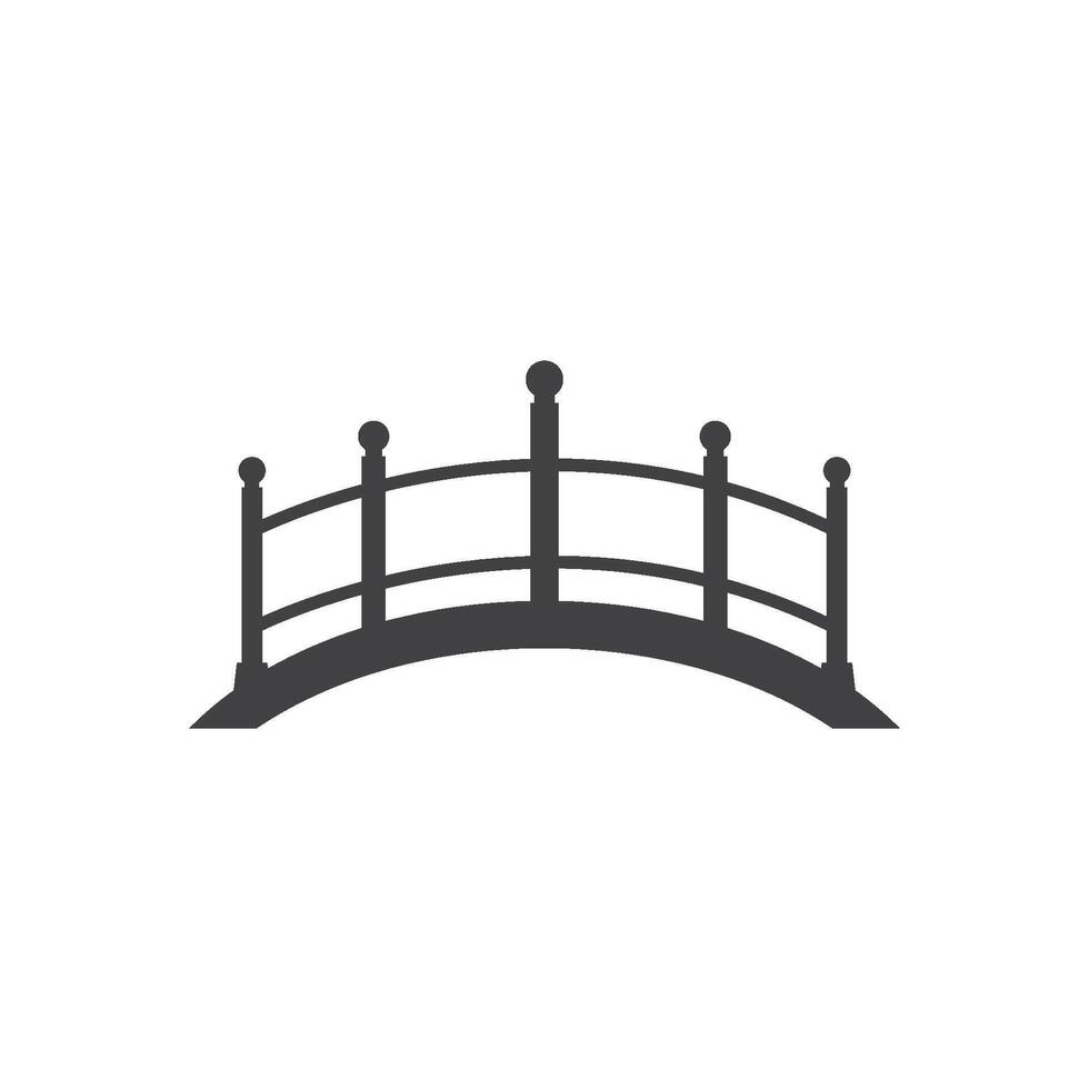 Japanese bridge icon vector