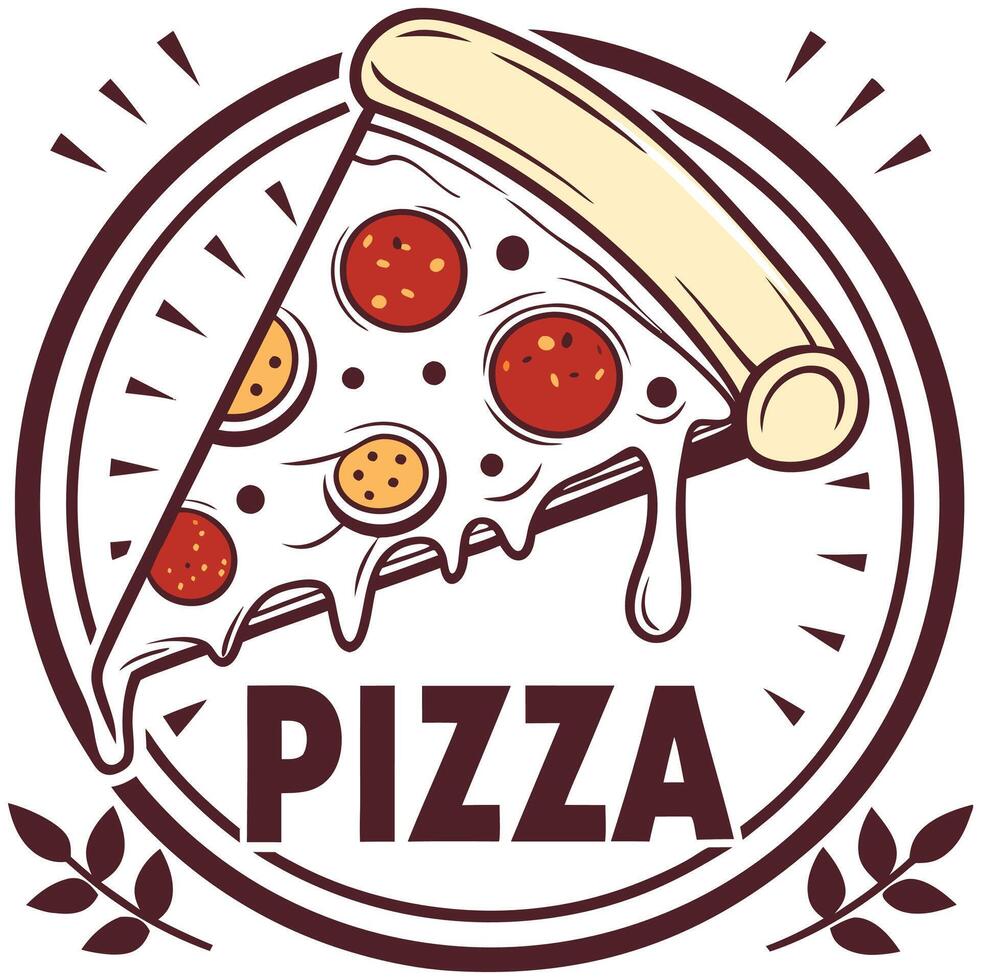 Pizza shop logo vector