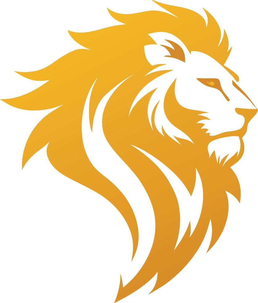 Golden Lion Silhouette vector
