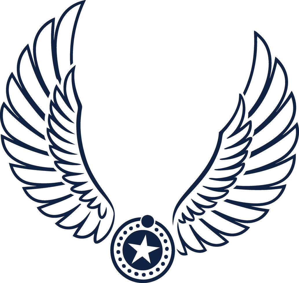 Winged Emblem logo vector