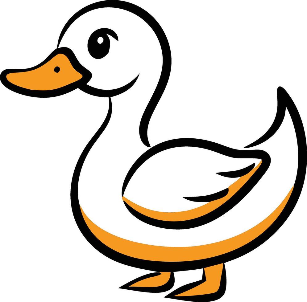Duck icon logo mascot vector