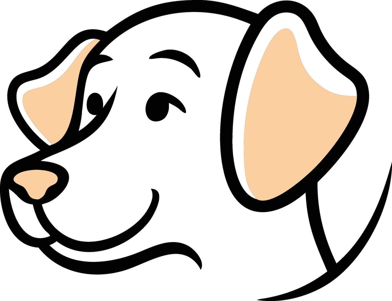 dog's head icon logo mascot vector