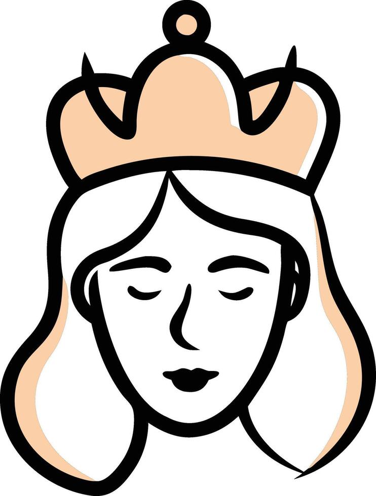 Regal Queen icon logo mascot vector