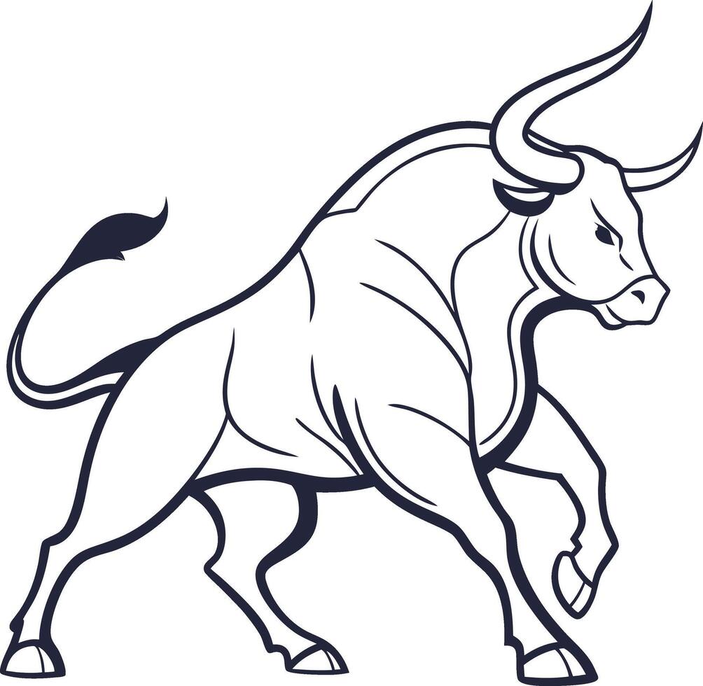 Powerful Bull Illustration vector
