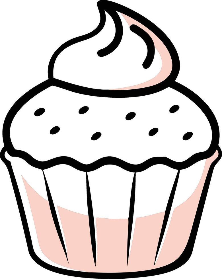 Delicious Cupcake icon logo mascot vector