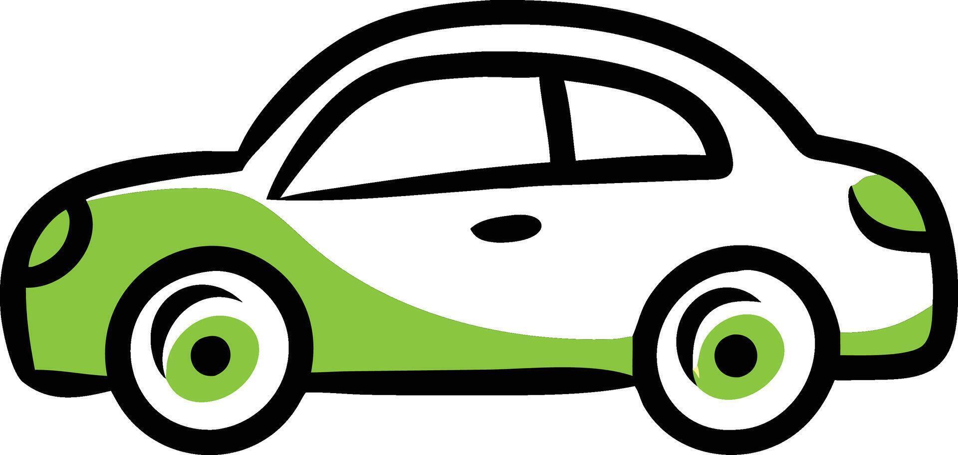 Eco-Friendly Ride car icon logo mascot vector