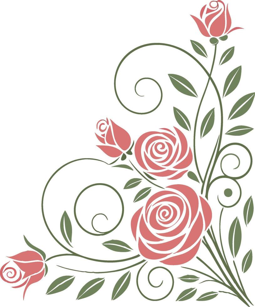 Elegant Floral Corner vector