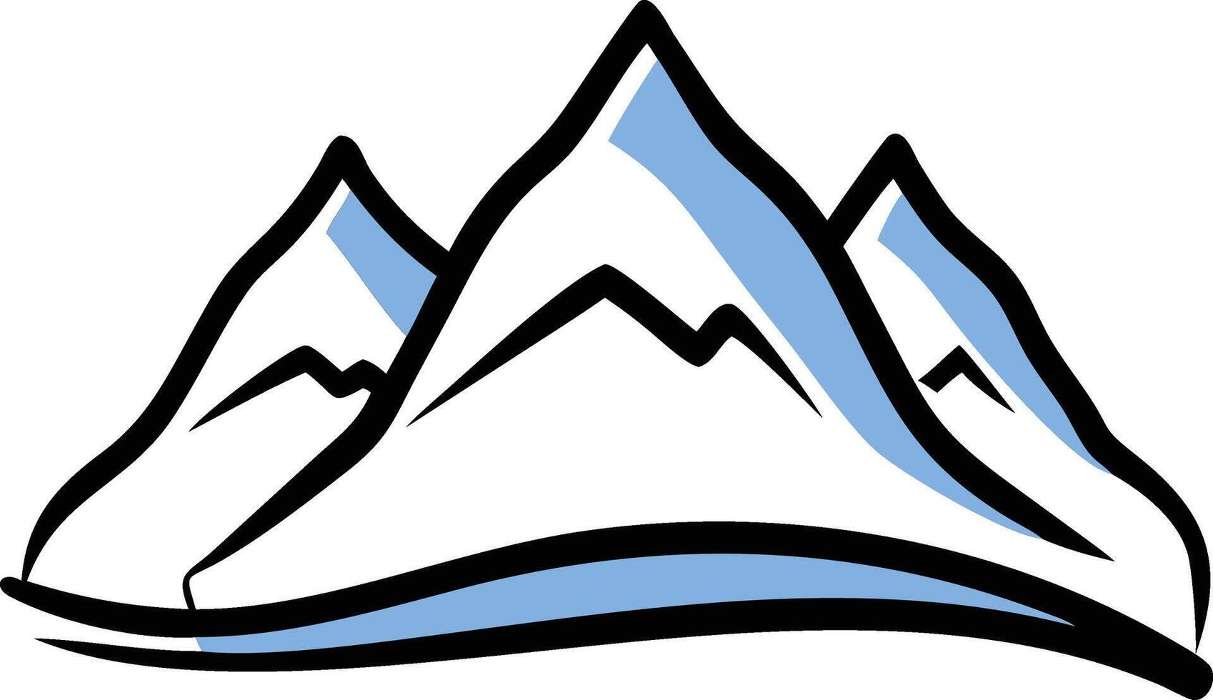 mountains icon logo mascot vector