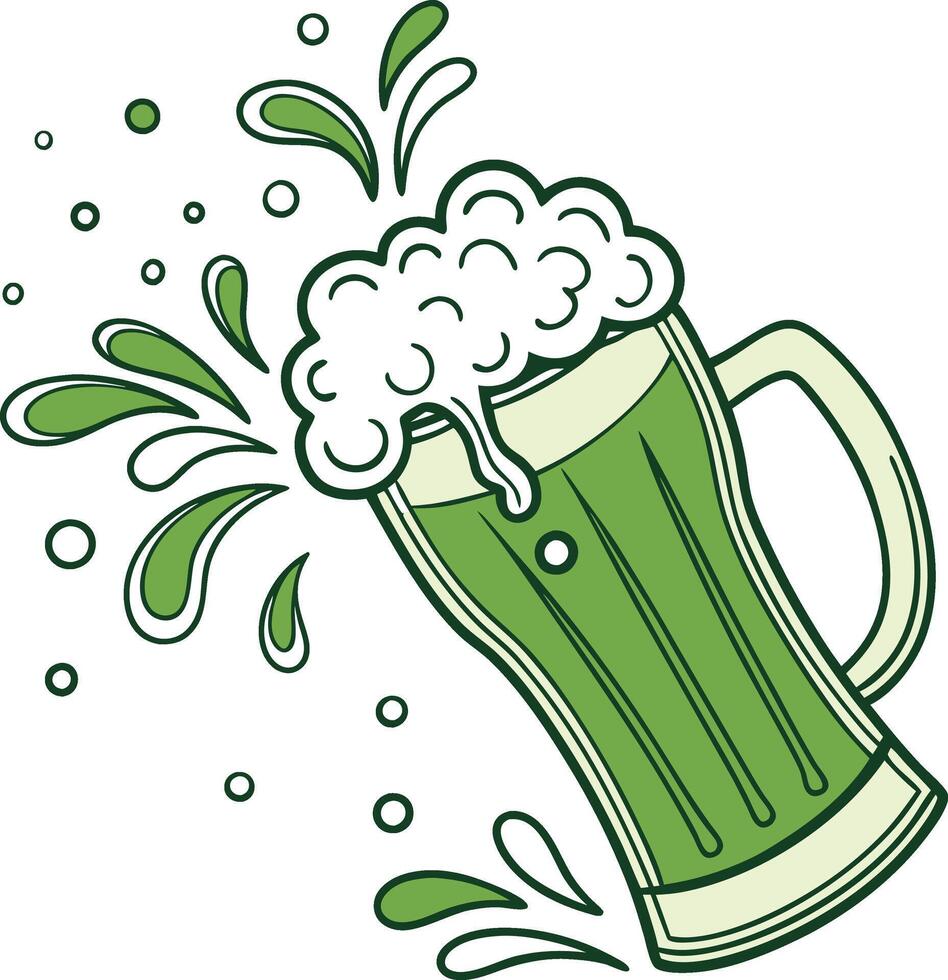 St. Patrick's Day Green Beer's Splash vector