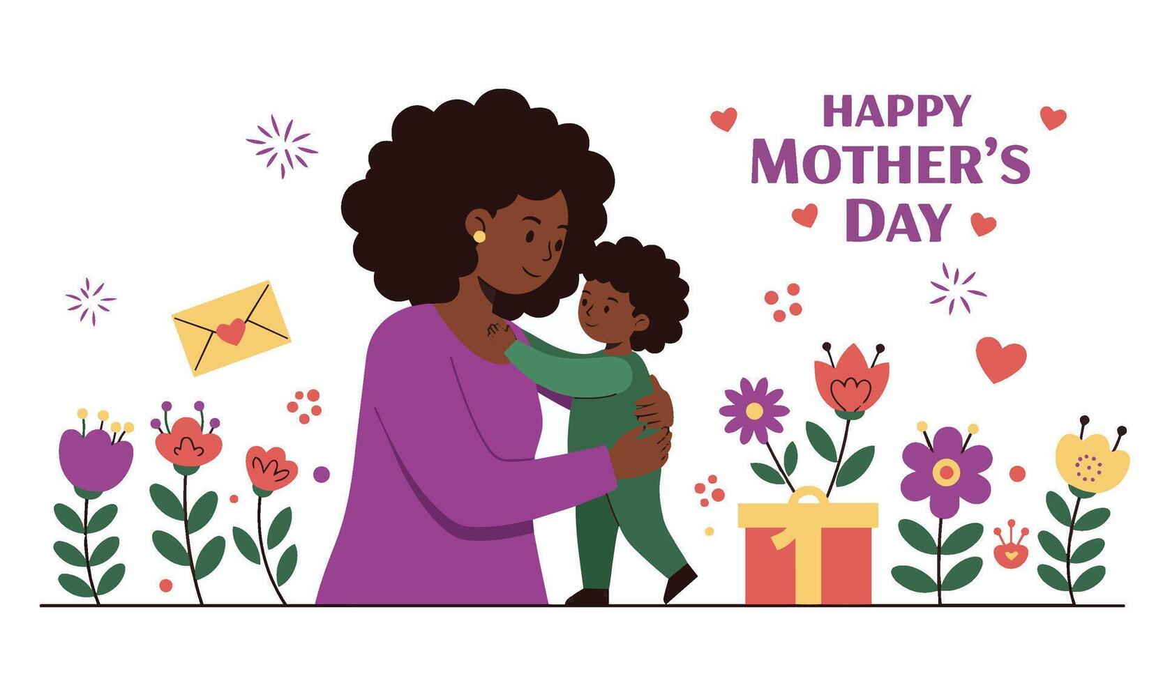 Mother and Child Celebration Highlighting a Happy Parenting Scene vector