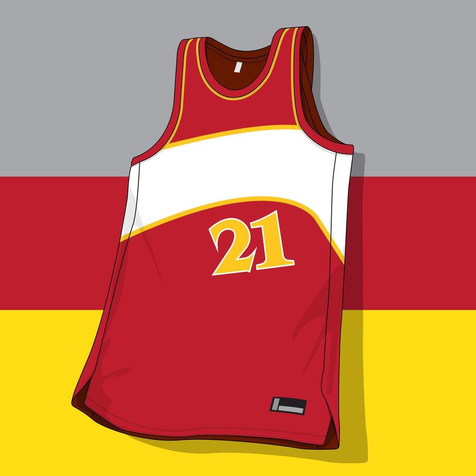 Vintage design basketball apparel jersey team uniform vector