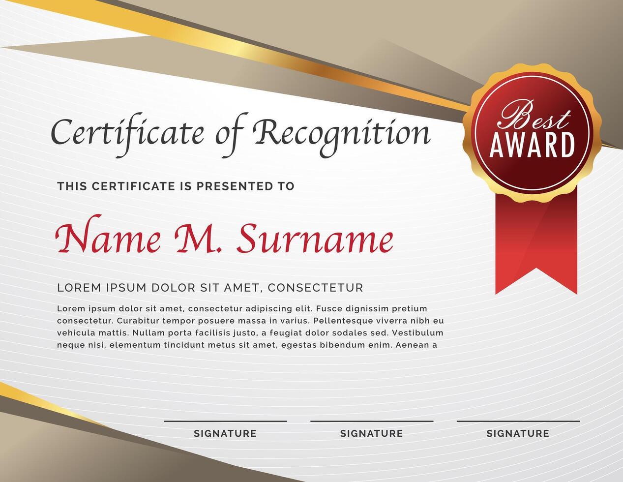 Elegant certificated design template vector