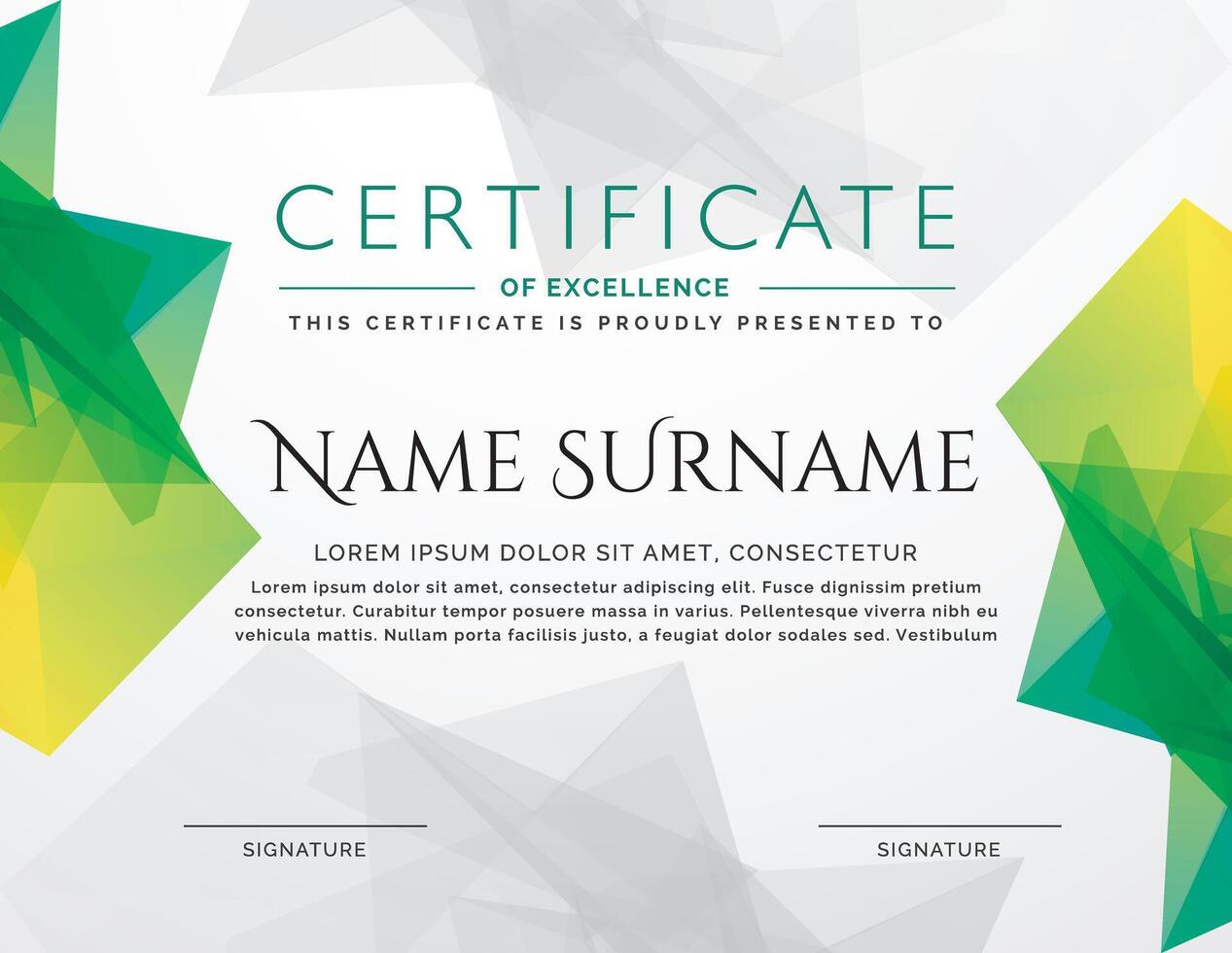 Certificate template design award diploma background vector