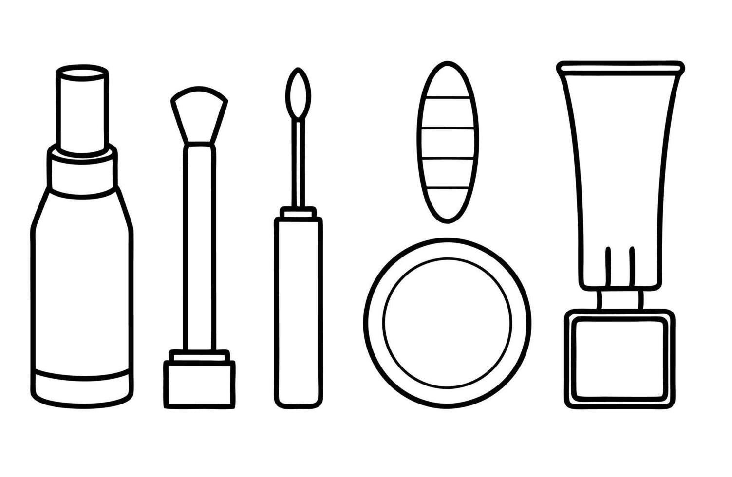 Makeup icon set on white background vector