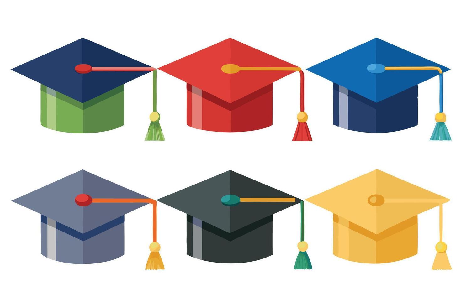 set of Graduation icon vector