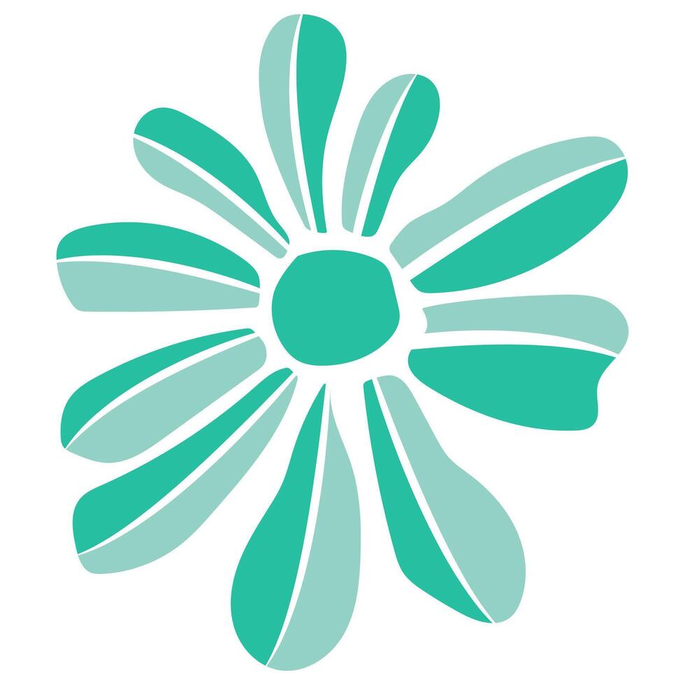 Eco icon green flower flat vector