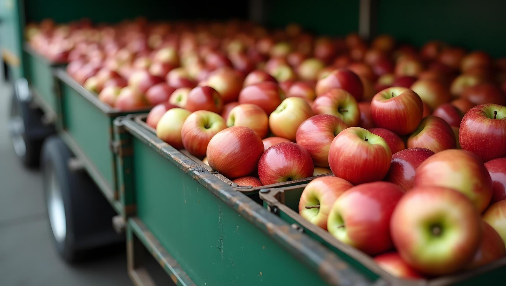 Apples in a truck photo