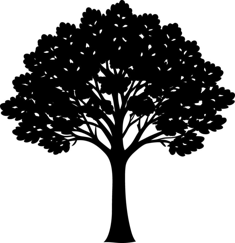 Minimalist and Aesthetic Tree Silhouette Illustration for Nature-Inspired Designs vector