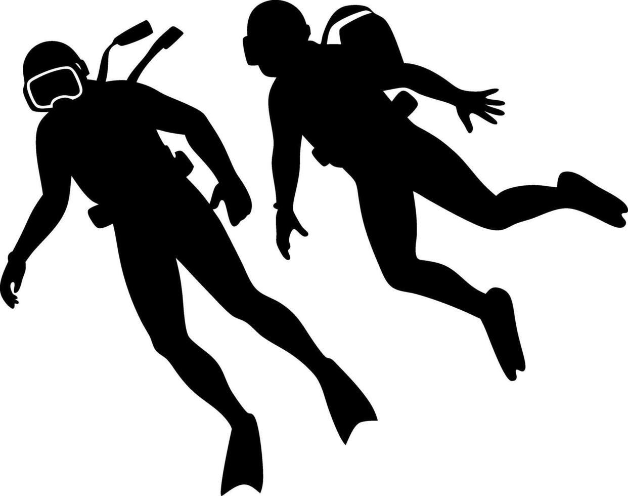 Black and White of Two Runners Side by Side, Ideal for Use in Running Club Flyers or Athletic Department Posters vector