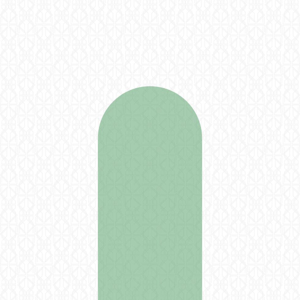 White background with green arabic pattern. illustration for your design vector