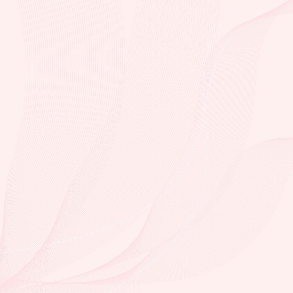 abstract background with smooth lines in pastel pink and white colors vector