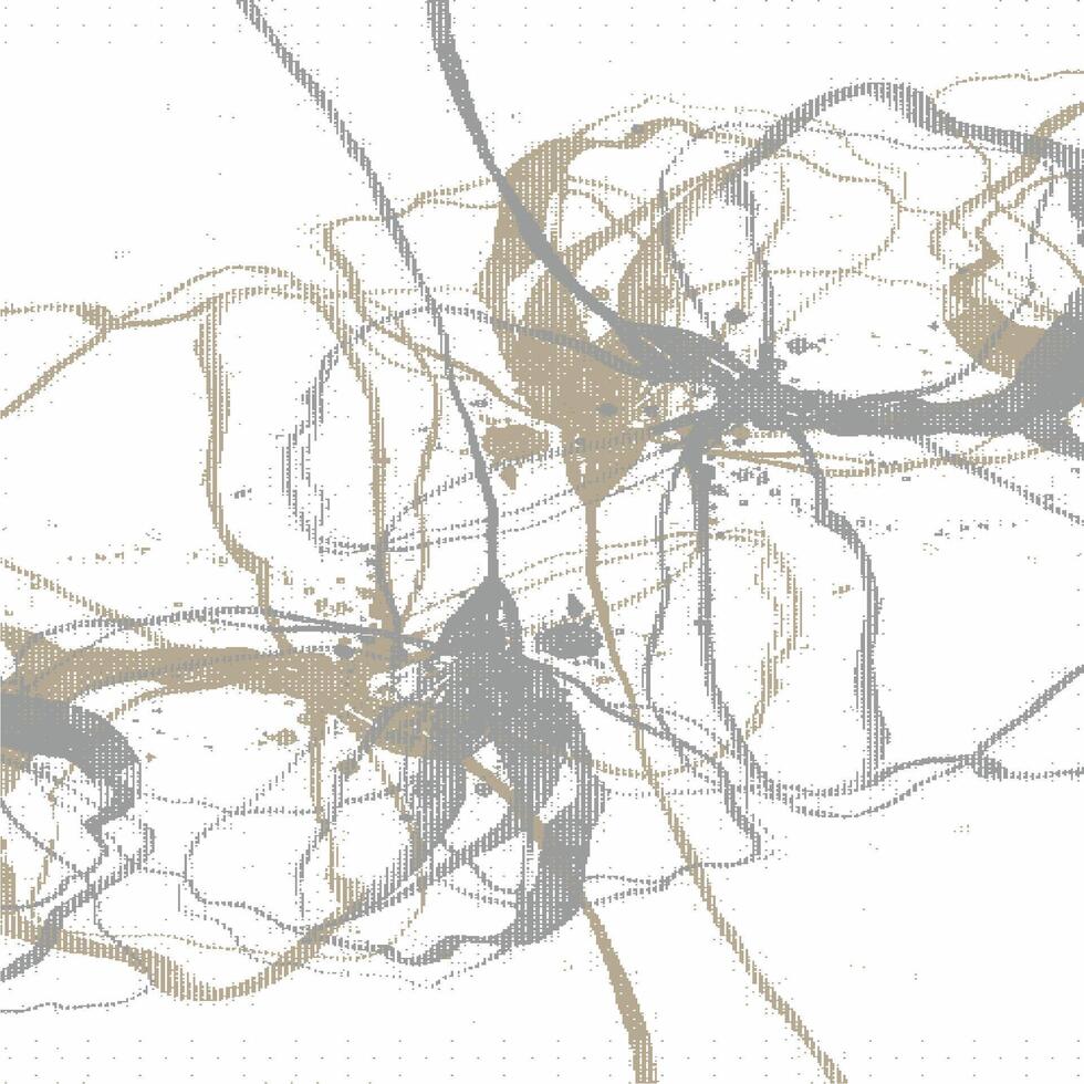a drawing of a bunch of lines and circles vector