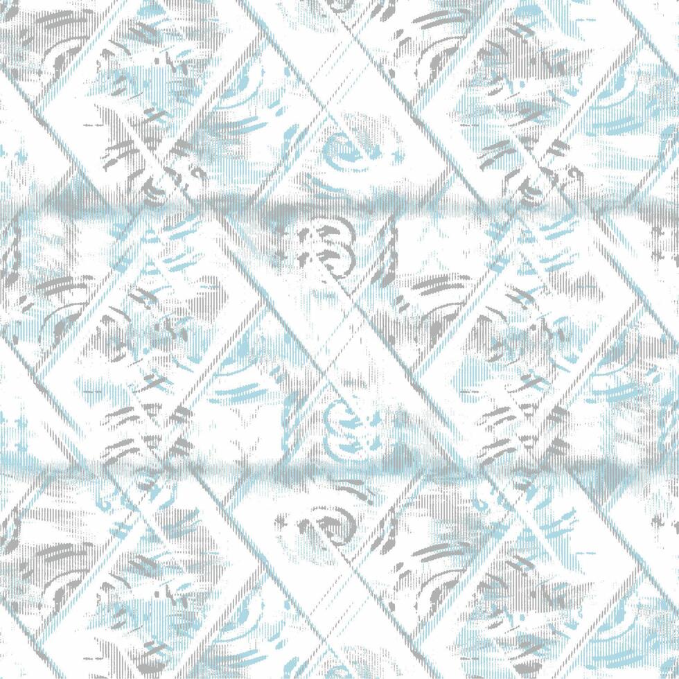 a blue and white pattern with a diamond design vector
