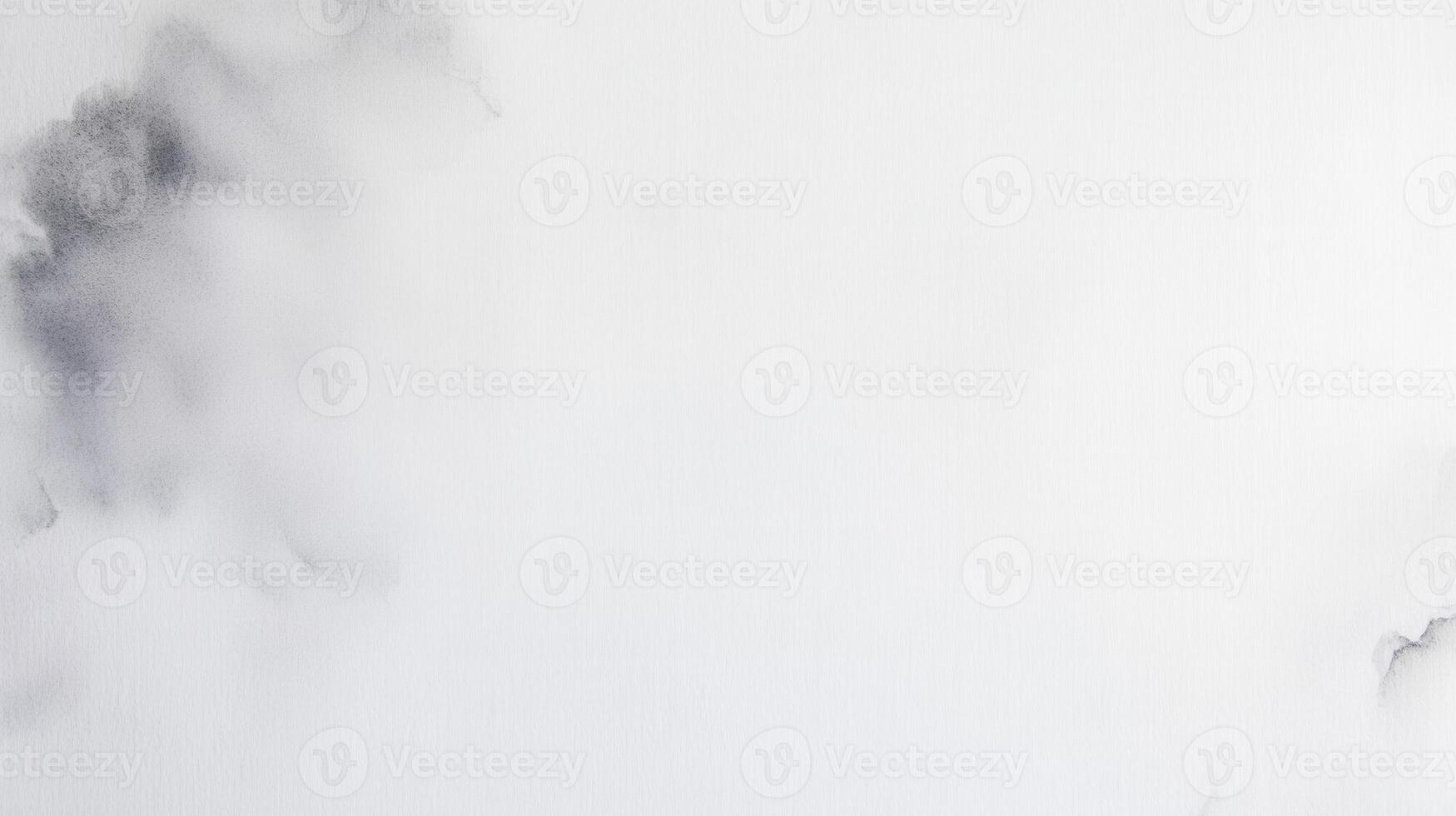 Minimalist abstract composition featuring delicate gray ink blots on a pristine white background photo