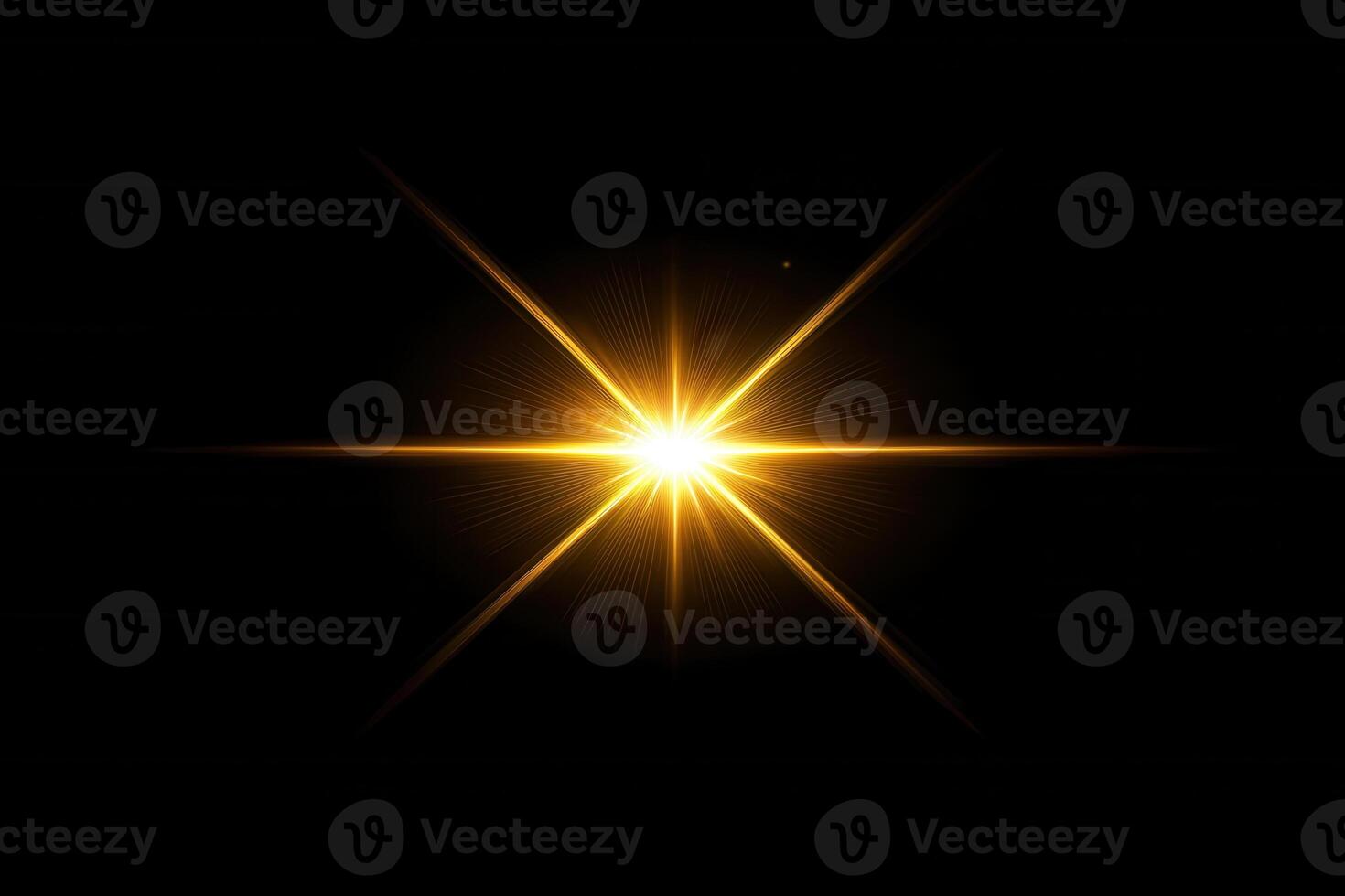 Radiant Starburst, Golden light beams from a central point, creating a dynamic starburst effect photo