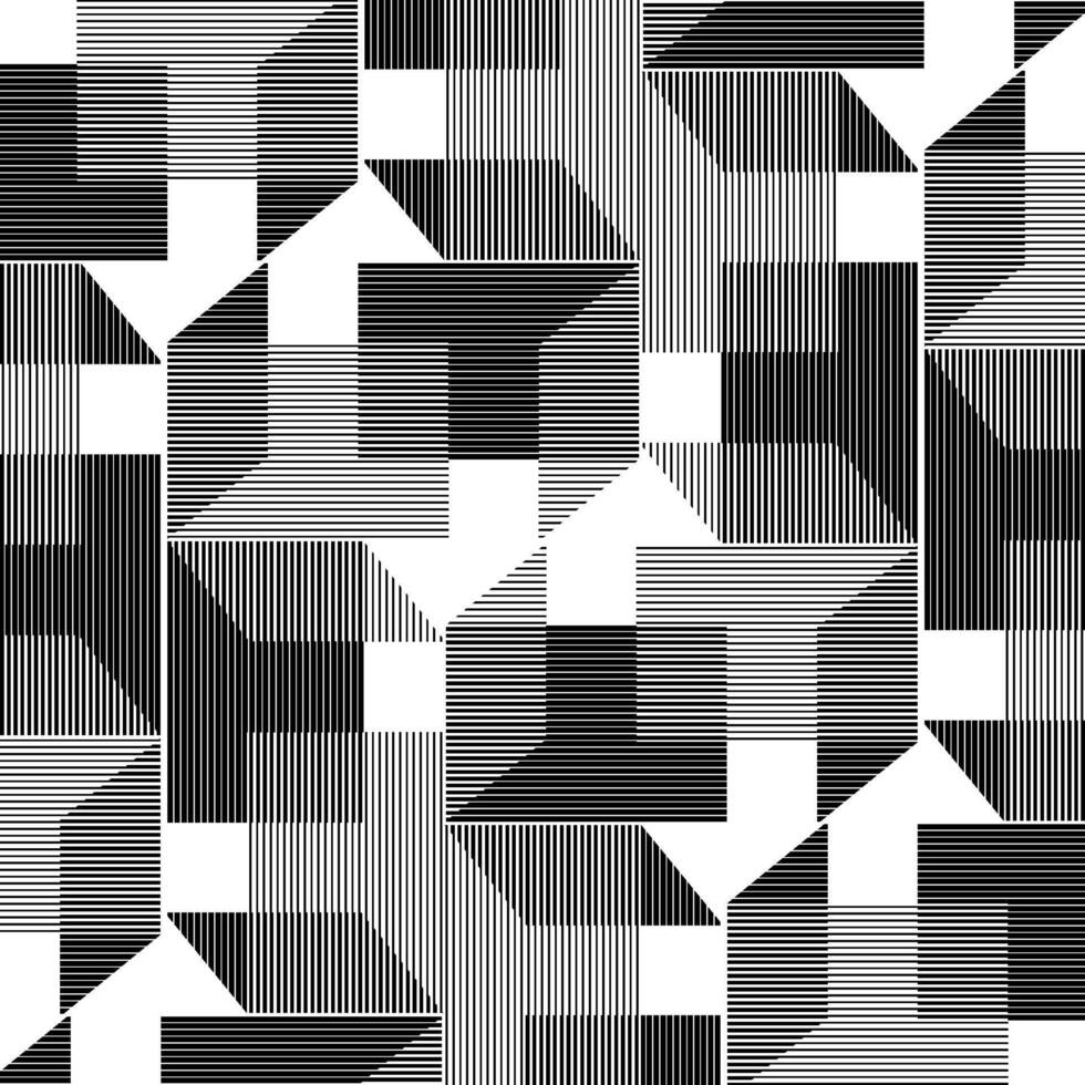 a black and white geometric pattern with squares vector
