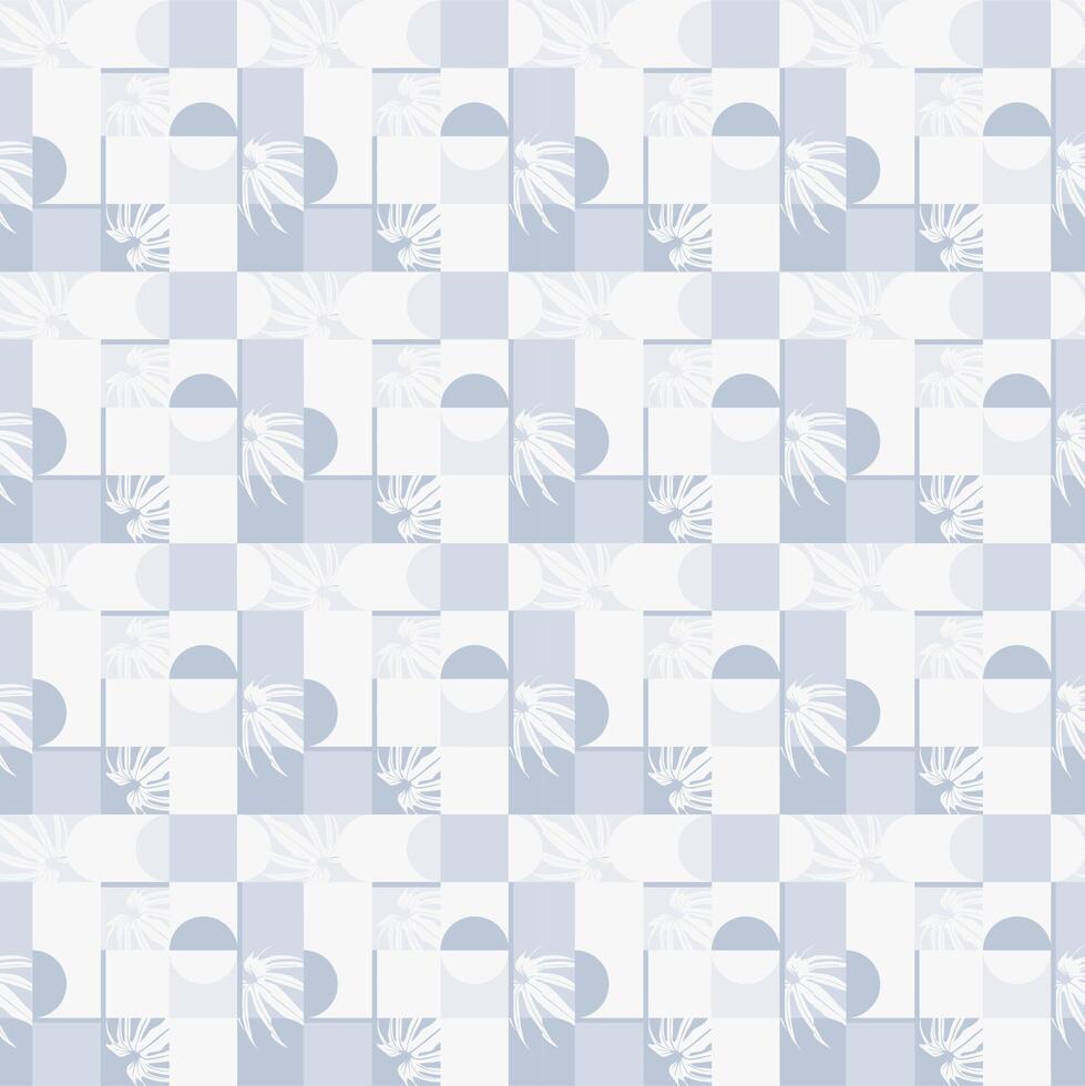 a blue and white pattern with geometric shapes vector