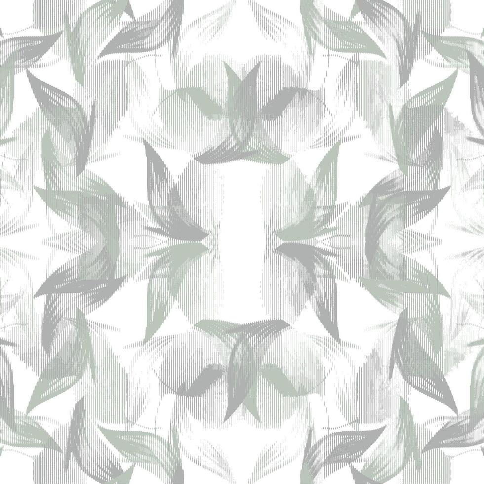 a green and white floral pattern colorful vector