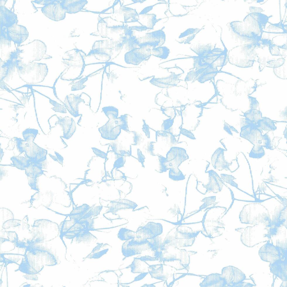 a blue and white floral pattern vector