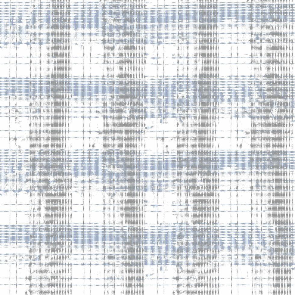 a blue and white plaid fabric with a pattern vector
