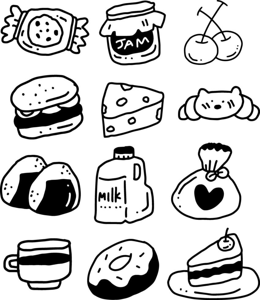 outline food and drink design. vector